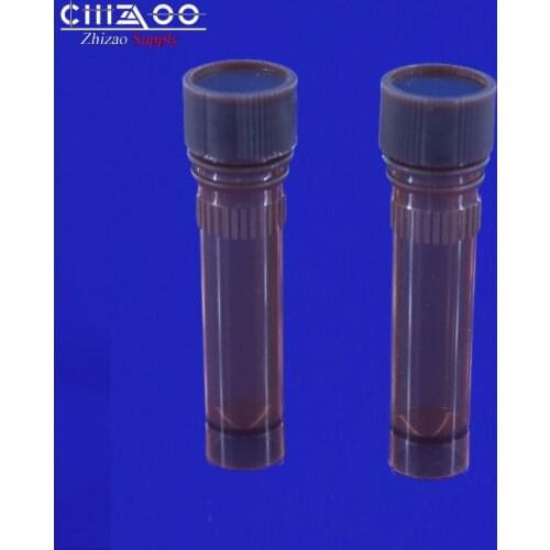 1.5ml Brown Freezing tube Self-standing Screw-cap Sample Cryovial Test Tube