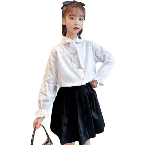 Teen Girls Clothing Blouse + Skirt Costume For Girls Casual Style Costume For Girl Spring Autumn Childrens Clothes