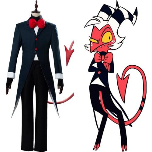 Hazbin Cosplay Hotel Moxxie Costume Helluva Boss Uniform Suit Halloween Carnival Costumes