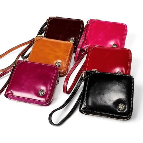 Leather Short Head Layer Cowhide Wallet Leisure Change Multi-function Card Slot Wallet Clutch Money Bag