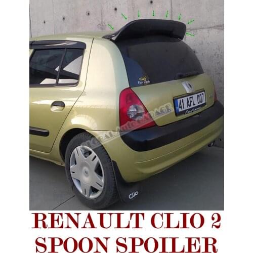 For Renault Clio 2 Hatchback Spoon Spoiler 1998-2005 Auto Accessory Universal Spoilers Car Antenna Diffüser Flaps Splitter