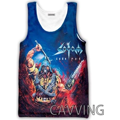 CAVVING 3D Printed Sodom Band Tank Tops Harajuku Vest Summer Undershirt Shirts Streetwear for Men/women