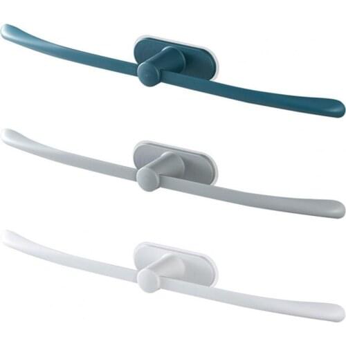 Towel Ba Punch-Free Multifunctional Plastic Bow Shape Hanging Shower Storage Rack for Bathroom Brief Towel Racks Wall Mounted