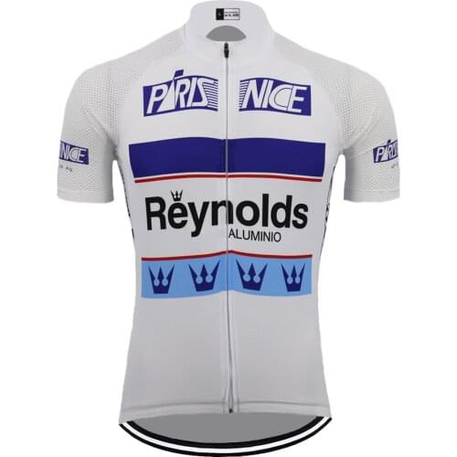 NEW Men White Classical Cycling Jersey RACE Team Bike Bicycle Clothes Tops Breathable MTB Mountain Sports Wear Maillot Ciclismo