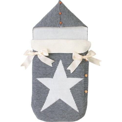 New Baby Swaddle Blanket Wrap Newborn Sleeping Bag Warm Soft Knitted Fleece Stroller Wrap Infant For Strollers Car Seats Cribs