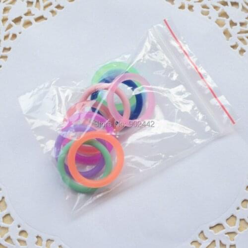 Wholesale 10PCS/Bag, 100Bags/lot Soft Silicone Pacifier O Rings Baby Pacifier Holder Rings 100% Food Grade 10 Colors Mixed
