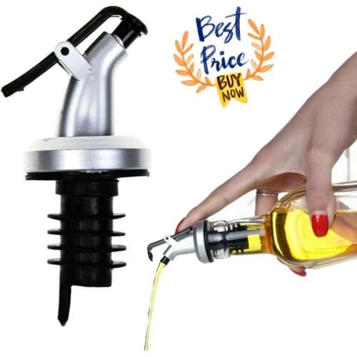 3Pcs Oil Bottle Stopper Lock Plug Seal Leak-proof Food Grade Rubber Nozzle Sprayer Liquor Dispenser Wine Pourer Kitchen Bar Tool