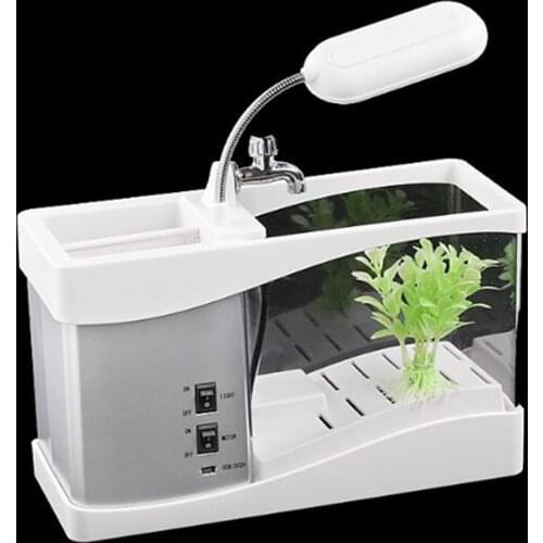 Transparent Plastic Fish Tank Breeding Isolation Box Aquarium Hatchery Incubator Holder Fish Tank Aquarium with LED Light LCD