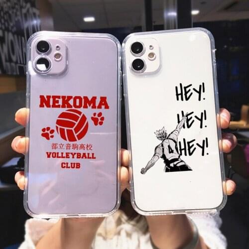 Japan Anime Oya Haikyuu Clear Phone Case For iPhone 11 12 Pro MAX XS 7 XR SE20 X 8Plus Volleyball Boy Soft Silicone Cover Fundas