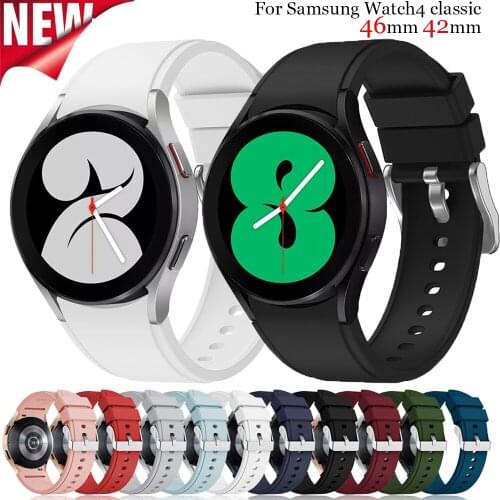 Strap For Samsung Galaxy Watch 4 classic 46mm 42mm smartwatch Silicone Ridge Sport Bracelet Galaxy Watch 4 44mm 40mm band