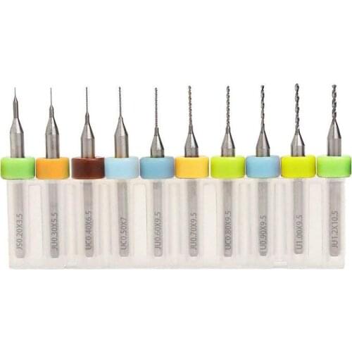 Nozzle Cleaning Drill Bits for 3D Printer Extruder Accessories Suits for MK8 Printer Reprap for MK7 0.2-1.2mm 10 PCS/LOT