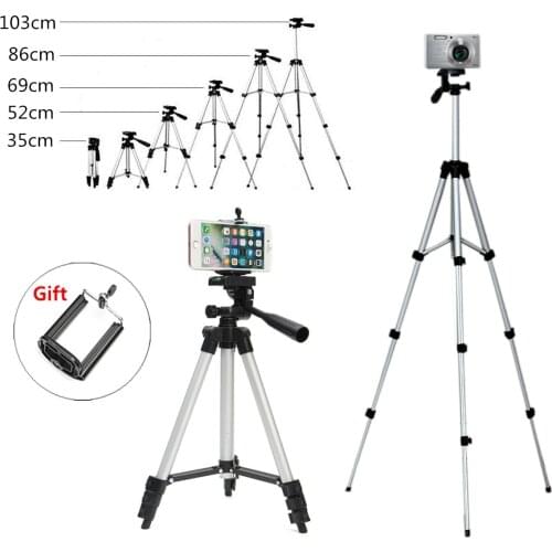Universal Portable Tripod 350-1030mm 360 Rotation +Phone Holder For Smartphone For Canon For Sony For Nikon Compact Camera