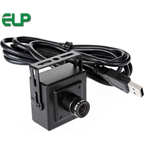 ELP webcam USB 2.0 1.3 megapixel 0.01Lux low illumination with 3.6mm lens 1m cable metal enclosure mini usb camera