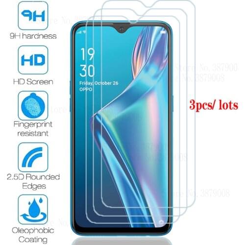 3PCS glass on for oppo a12 screen protector original tempered glasses oppoa12 a 12 safety protection films 6.22 inch