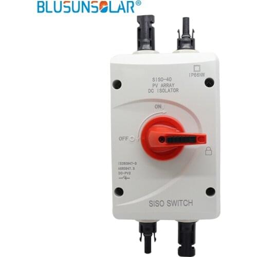 2pec/ lot High performance 4 Pole 1200V DC 32Amp Solar Electrical SISO DC Circuit Isolator Switch with 2 pairs SOLAR Connectors
