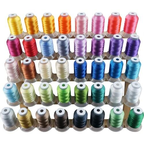 40 Rolls Color Random Thread Roll Sewing Quilting Embroidery DIY Craft Polyester 40 Colors Lines Threads 500m