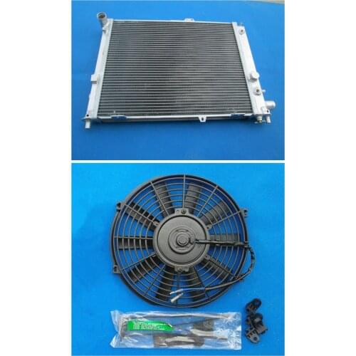 Aluminum Radiator & FAN For SAAB 9000 CD/CS/Aero/CDE CSE 2.0L 2.3L 16V TURBO & 3.0L 24V AT/MT 1993-198