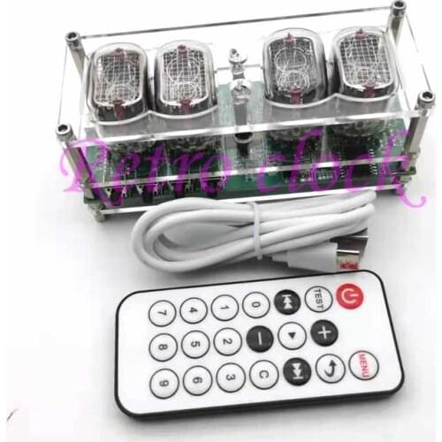 Former Soviet Union IN12 glow tube clock, creative desktop ornaments, household gifts, IN12 glow clock with remote control