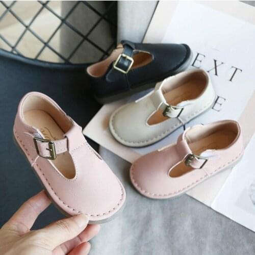 Children England Style Boys Leather Shoes Baby Fashion Sewing Casual Shoes Kids Sandals Girls Soft Sole Sneakers Slip On Shoes