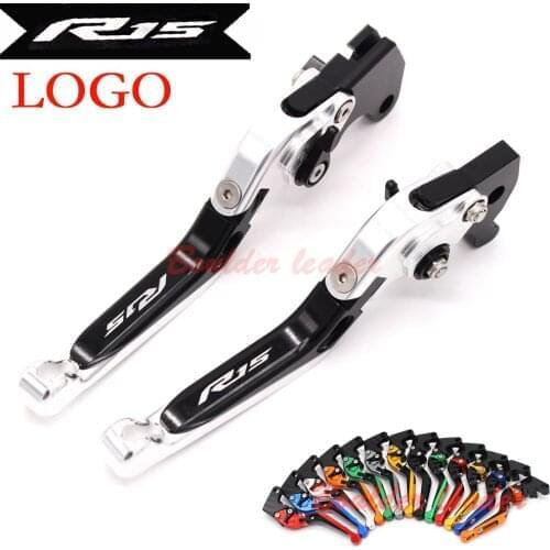 For YAMAHA YZF-R15 YZF R15 YZFR15 2004-2008 Motorcycle Accessories Folding Extendable Brake Clutch Levers LOGO R15