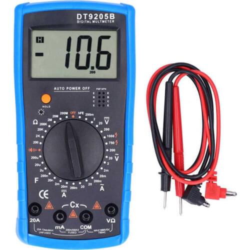 DT9205B Mini LCD Digital Multimeter Full Range AC/DC Current Voltage Capacitance Tester Electrician Instrument Current Meters