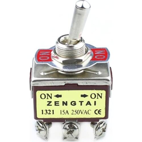 E-TEN1321 250V 15A switch shaking head rocker switch for power switch ON-ON 6 feet 2 files 1PCS brown