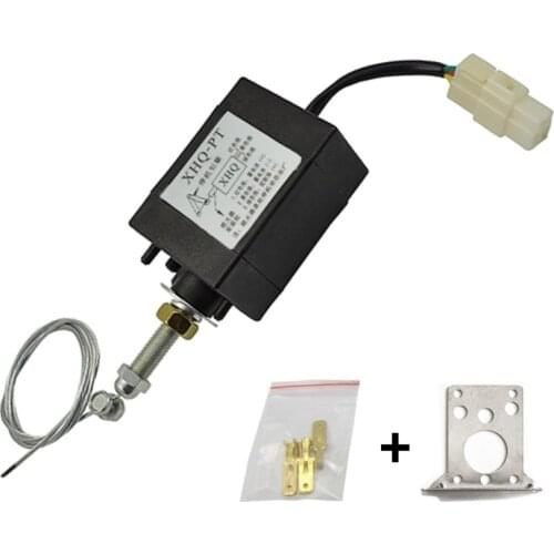 Normally Close DC 12V/24V Diesel Engine Flame Out Device Engine Stop Solenoid Valve XHQ-PT Power Off Pull Type Flameout Magnetic