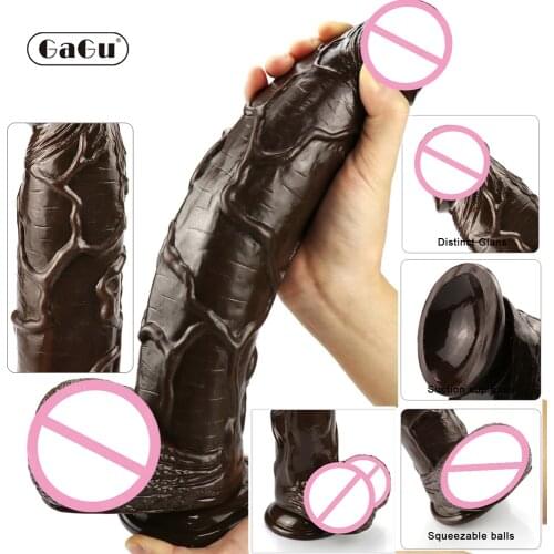 GaGu Super Big Diameter 2.16 Inch Dildos Realistic Penis Huge Horse Dildo No Vibrator Suction Cup Anal Plug Sex Toys For Women