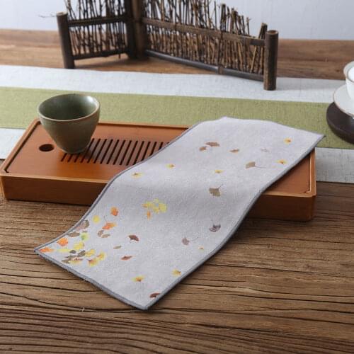 Chinese high-grade tea towel absorbent thick plush tea table rags Chinese Kung Fu tea mats high-grade pot towels