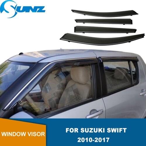 Protective Visor For Suzuki Swift 2010 2011 2012 2013 2014 2015 2016 2017 Car Window Visor Sun Rain Tape-On Outside Visors SUNZ