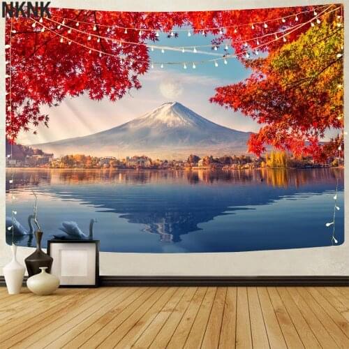 NKNK Beautiful Tapiz Mountains Rug Wall Trees Tapestries Landscape Tenture Mandala Wall Hanging Mandala Witchcraft New