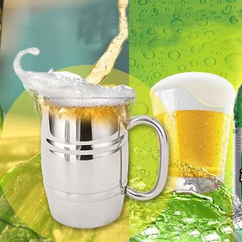 Stainless Steel Mug Metal Drinkware Cups Beer Coffee Tea Mug Double High Quality Mugs Wall Traveling Outdoor Camping Water Mug