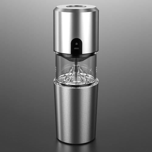 Kitchen Bar Tool Integrated Electric Grinder Coffee Machine One-piece Portable Adjustable Silver Gray 1PCs Brewing And Grinding
