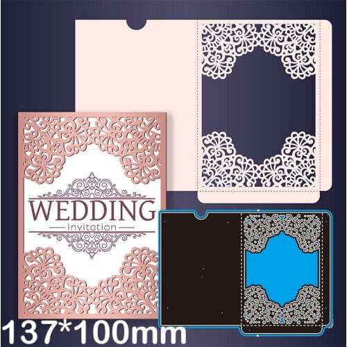Metal Dies Little Flowers Middle Hollow Wedding Card New Stencils DIY Scrap Booking Paper Cards Making Decoration 137*100mm