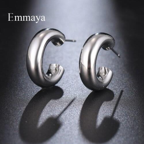 Emmaya Fashion Statement New Arrival Shiny Round Earring For Women Charming Decoration In Dinner Eye-Catching Jewelry