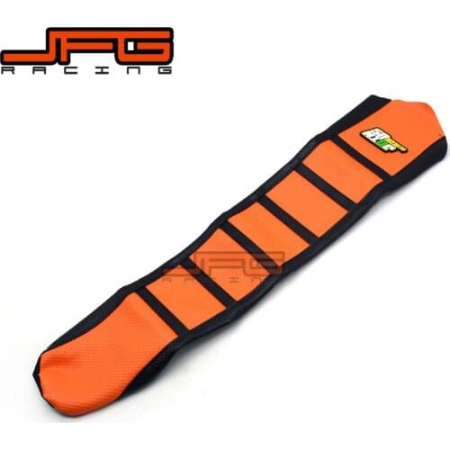 Motorcycle Orange Rubber Striped Soft-Grip Gripper Soft Seat Cover For KTM SX85 SX 85 2013 2014 2015 2016
