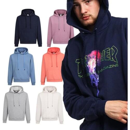 SAZ Mens Thick Fleece Hoodies Hip Hop Pure Hoodies Thick Velvet Fabrics Winter Hoodies New Material Dr Velvet 2021New