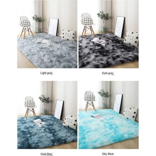 Carpet Tie Dyeing Plush Soft Carpets For Living Room Bedroom Anti-slip Floor Mats Bedroom Carpet Rugs washable Floor Mats Rugs