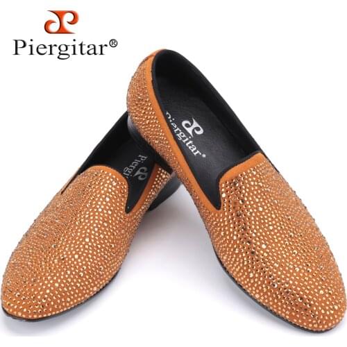 New Luxury brands full rhinestone handmade men loafers wedding and party men shoes European Style smoking slipper mens flats
