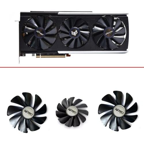 NEW 6Pin For Sapphire RX 5700 XT Cards Cooling Fan RX 5700XT 8GB NITRO+ FDC10H12D9-C FD10015M12D GPU Cooler Fans