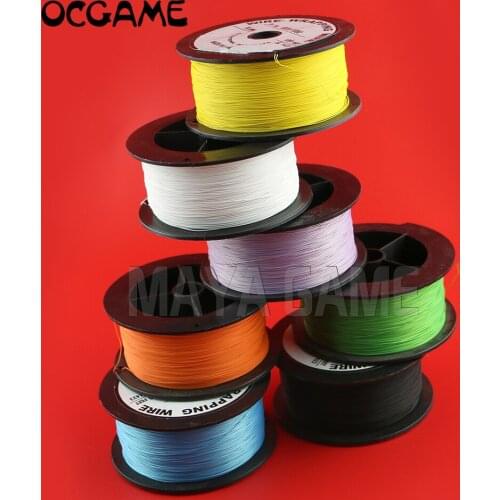 OCGAME 12pcs/lot high quality 7 colors PCB Soldering Flexible Core 30AWG Wire Wrapping Wrap 1000Ft
