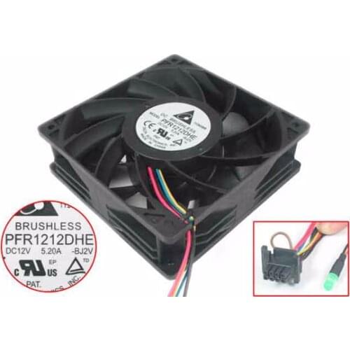 Delta Electronics PFR1212DHE 8J2V DC 12V 5.20A 120x120x38mm Server Cooling Fan