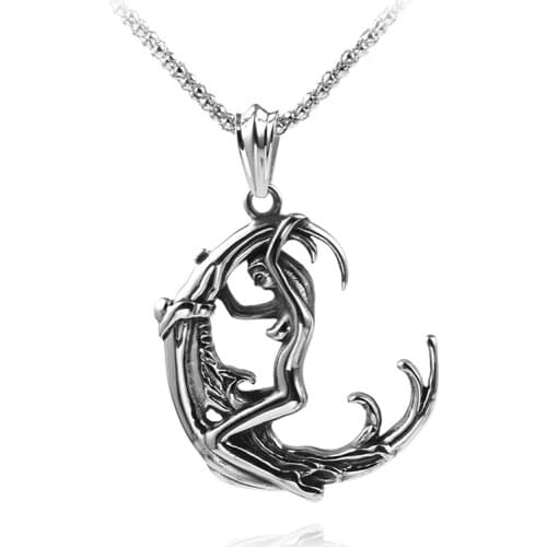 1PCS Women Men Hot Moon Goddess Pendant Necklace Tibetan Vintage Jewelry
