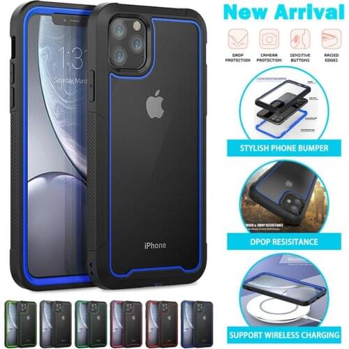 Sturdy Shock Drop Proof Clear Case for iPhone 12 Pro Max XS Max XR Shock Absorption Bumper Hybrid Cover for iPhone 7 8 6S 6Plus