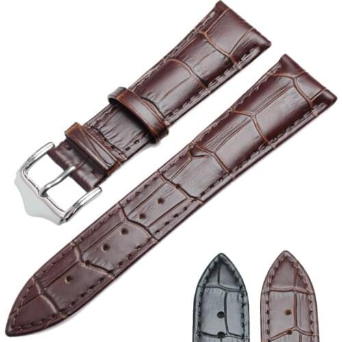 Genuine Leather Watchbands Bracelet 18 19 20 21 22 24mm Women Wen Brown Black Watch Band Strap Watch Accessories
