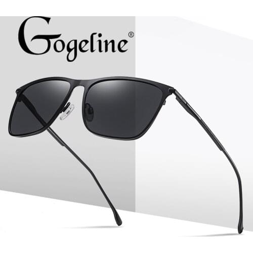 Luxury Brand Designer New Fashion Square Polarized Sunglasses Men Metal Frame Male SunGlasses Fishing Driving UV400 Night Vision