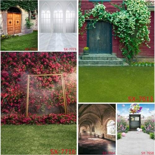SHENGYONGBAO Vinyl Photography Backdrops Prop Flower Wood Floor Castle Wedding Theme Photo Studio Background 2157 YXFL-68