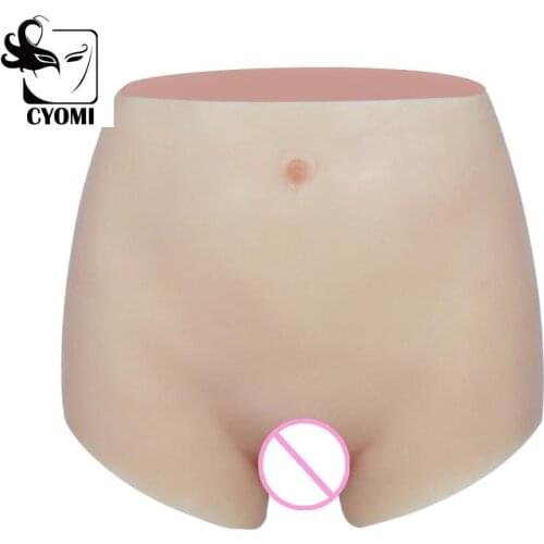 CYOMI Silicone Realistic Vagina Pants Transgener and Crossdressing Artificial Sex Fake Boxer Shorter Fake Vgina in Underwear