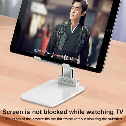 Foldable Metal Desk Moblie Phone Holder Adjustable Cell Phone Stand Support Telephone Tablet Universal Extendable Phone Holder