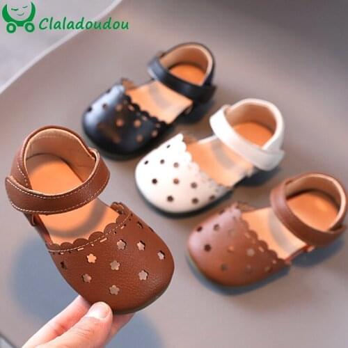 13-17.5cm Brand Toddler Girls Shoes Black Hollow Breathable Princess Shoes Brown Baby Girls Dance Shoes Beige Infant Flats Shoes